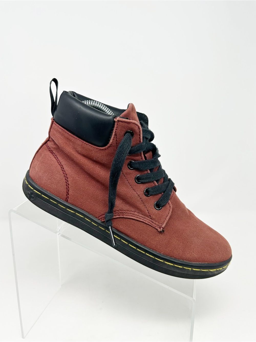 Dr. Martens Maelly Lace-Up Sneaker Boots Cherry Red Burgundy Women's Size 7